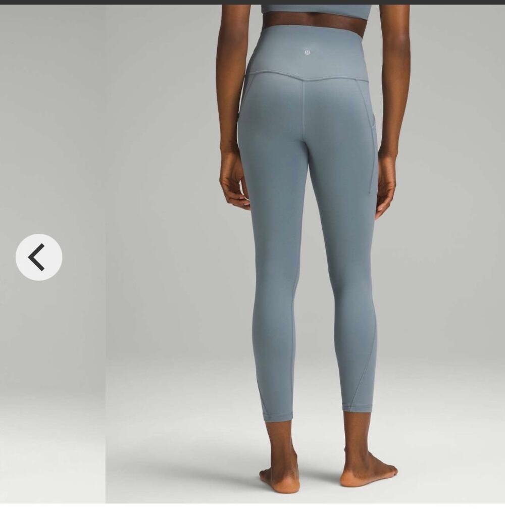 $128 Lululemon Align High-Rise" Leggings in a blue gray